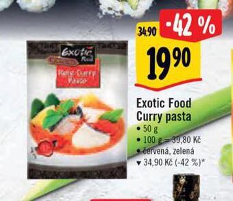 Albert Exotic food curry pasta nabídka