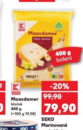 Kaufland Maasdamer bloček nabídka