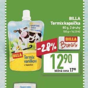 Billa Termix kapsička nabídka