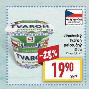 Billa Jihočeský tvaroh nabídka
