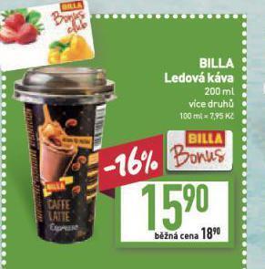 Billa Ledová káva nabídka