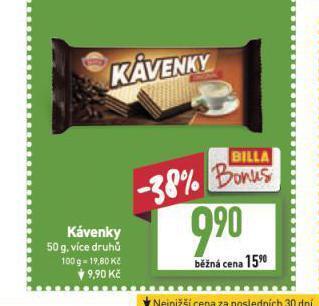 Billa Kávenky nabídka