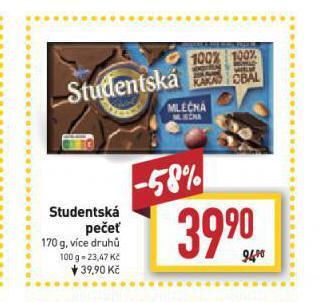 Billa Studentská pečeť nabídka