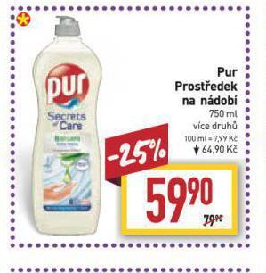 Billa Pur prostředek na nádobí nabídka