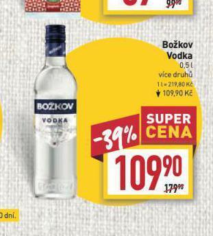 Billa Božkov vodka nabídka