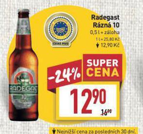 Billa Pivo radegast nabídka