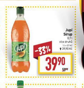Billa Jupí sirup nabídka