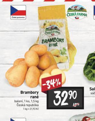 Billa Brambory rané nabídka