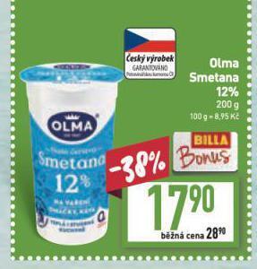 Billa Olma smetana nabídka