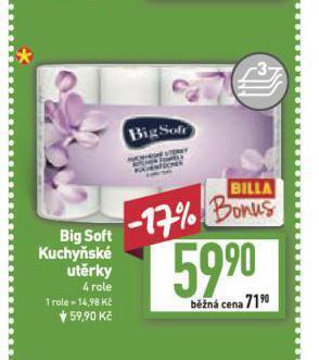 Billa Big soft kuchyňské utěrky nabídka