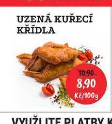 RABBIT řeznictví Uzená kuřecí křídla 100g nabídka