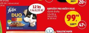 Penny Market Kapsičky pro kočky felix, 12x 85 g nabídka