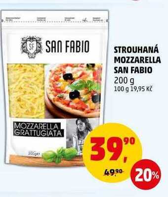 Strouhaná mozzarella san fabio, 200 g