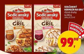 Penny Market Sedlčanský hermelín na gril, 4x 80 g nabídka