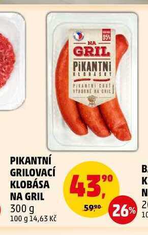 Penny Market Pikantní grilovací klobása na gril, 300 g nabídka