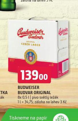 Terno Pivo budweiser budvar original nabídka