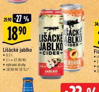 Albert Lišácké jablko cider nabídka