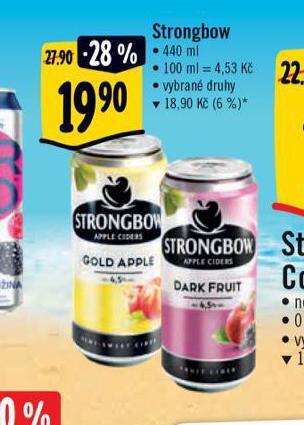 Albert Strongbow cider nabídka