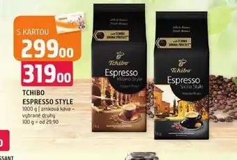 Terno Tchibo espresso style zrnková káva nabídka