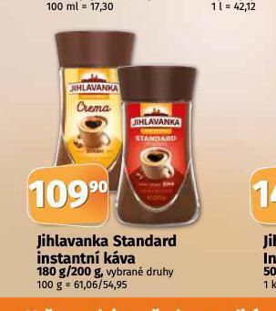 Coop Jihlavanka standard instantní káva nabídka