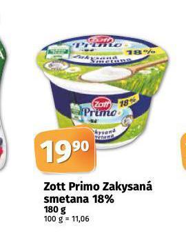 Coop Zott primo zakysaná smetana 18% nabídka