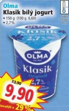 Norma Klasik bílý jogurt nabídka