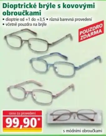 Norma Dioptrické brýle s kovovými obroučkami nabídka