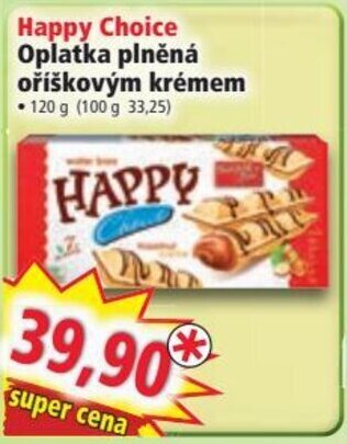 Norma Happy Choice Oplatka plněná oříškovým krémem nabídka
