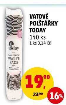Penny Market Vatové polštářky today, 140 ks nabídka