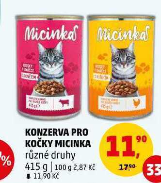 Penny Market Konzerva pro kočky micinka, 415 g nabídka