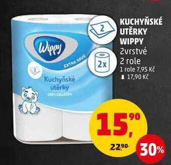 Penny Market Kuchyňské utěrky wippy, 2 role nabídka