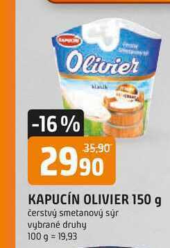 Trefa Kapucín olivier 150 g čerstvý smetanový sýr nabídka