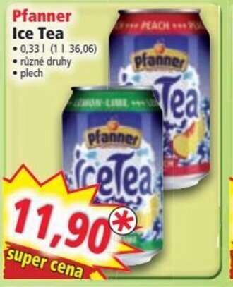 Norma Pfanner Ice Tea nabídka