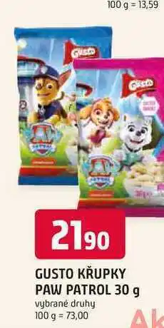 Trefa Gusto křupky paw patrol 30 g nabídka