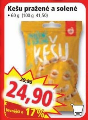 Norma Kešu pražené a solené nabídka