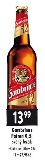 Qanto Gambrinus Patron 0,51 nabídka