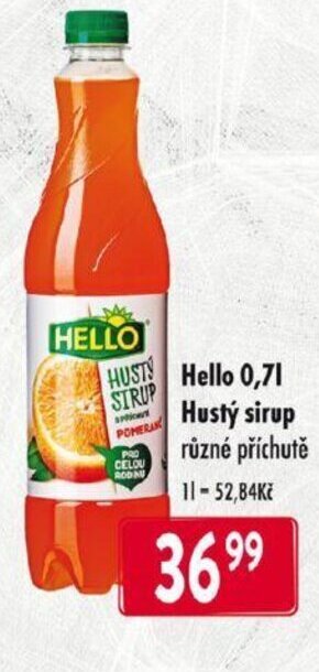 Qanto Hello 0,7 l Hustý sirup nabídka