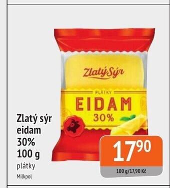 Zlatý sýr eidam 30% 100 g