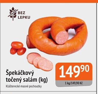 Coop hb Špekáčkový točený salám (kg) nabídka