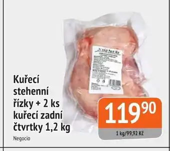 Coop hb Kuřecí stehenní řízky + 2 ks kuřecí zadní čtvrtky 1,2 kg nabídka