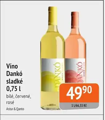 Coop hb Víno Dankó sladké 0.75 l nabídka