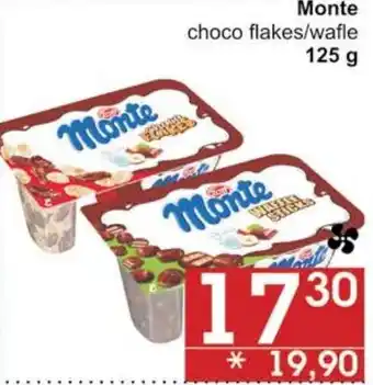 Jip Monte choco flakes/wafle nabídka