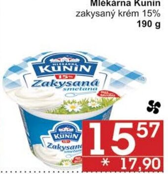Jip Mlékárna Kunín zakysaný krém 15% 190 g nabídka