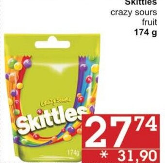 Jip Skittles crazy sours fruit 174 g nabídka