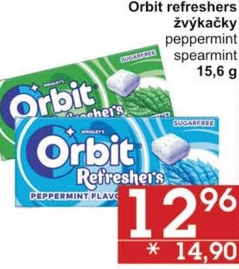 Jip Orbit refreshers: žvýkačky: nabídka