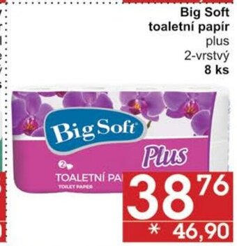 Jip Big Soft toaletní papír plus 2-vrstvý 8 ks nabídka