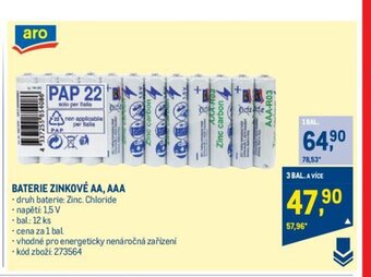 Makro BATERIE ZINKOVÉ AA, AAA nabídka