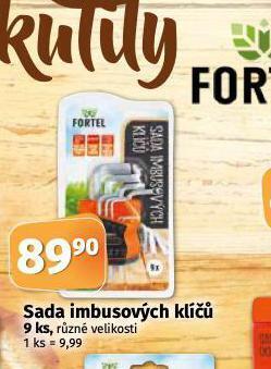 Coop Sada imbusových klíčů nabídka