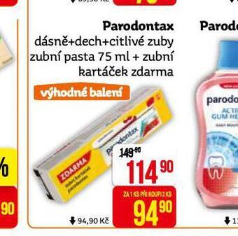 Teta Parodontax zubní pasta nabídka