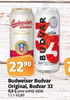 Coop Pivo budvar 33 nabídka
